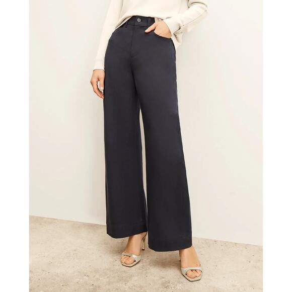 MM Lafleur Pants - MM Lafleur The Milo Wide Leg Trouser Jeans Navy Blue 8